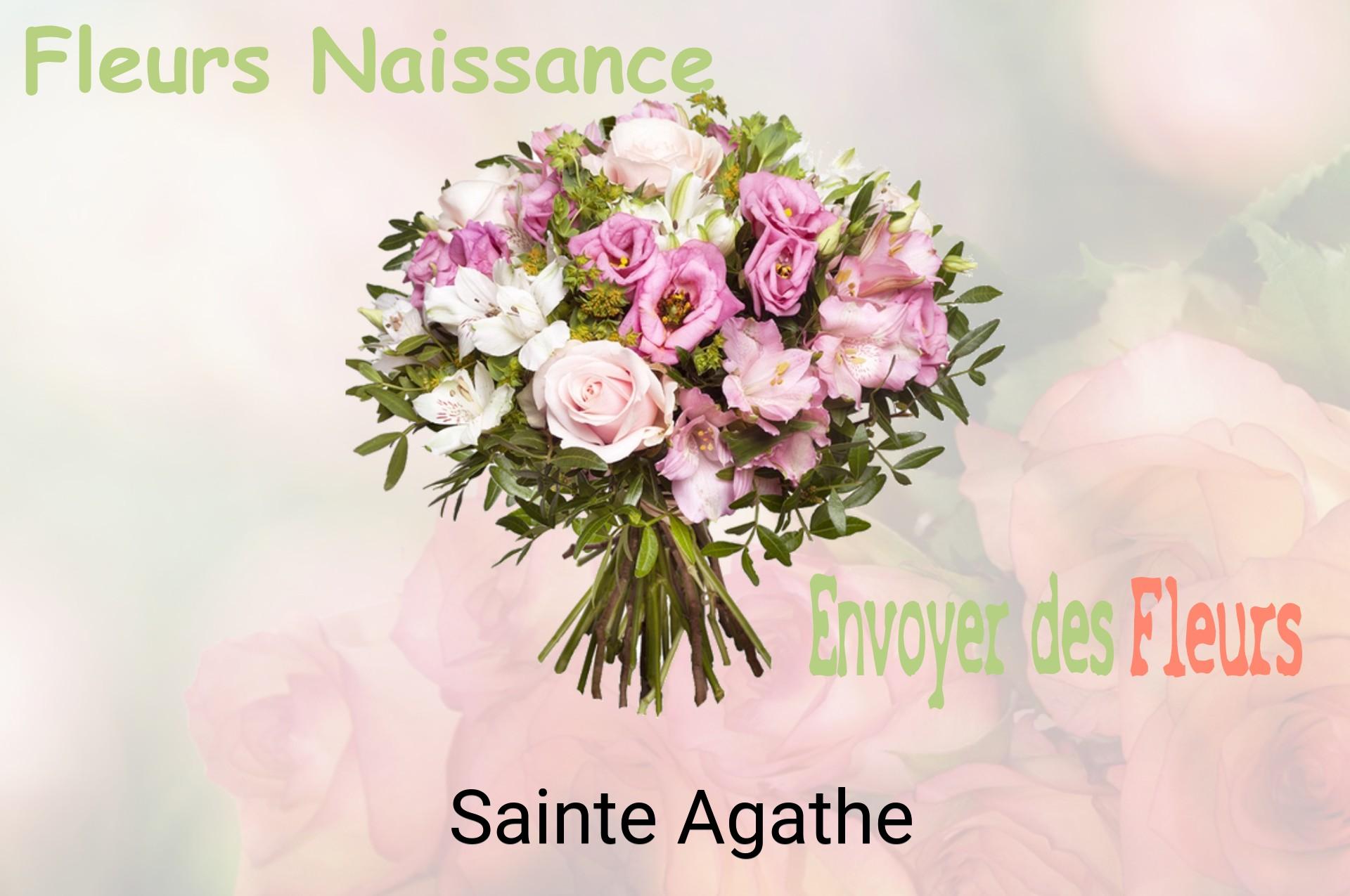 Bouquet de fleurs de naissance livré à Sainte-Agathe